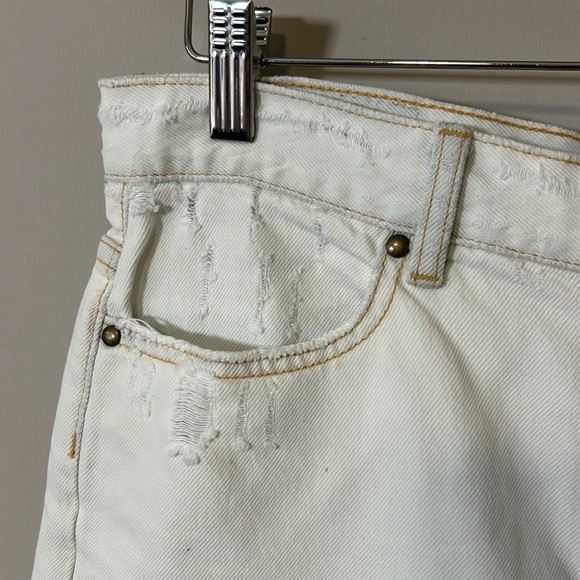 The Great The Easy Cut Off Short White Bleach Wash Jean Short Sz 25 NEW - Picture 5 of 12